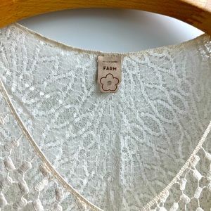 FARM Rio Cream Lace Mini Dress